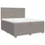 Produktbild 2 för Ramsäng med madrass taupe 200x200 cm tyg