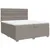 Produktbild 2 för Ramsäng med madrass taupe 200x200 cm tyg