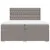 Produktbild 4 för Ramsäng med madrass taupe 200x200 cm tyg