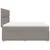 Produktbild 5 för Ramsäng med madrass taupe 200x200 cm tyg