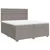 Produktbild 2 för Ramsäng med madrass taupe 200x200 cm tyg