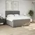 Produktbild 3 för Ramsäng med madrass taupe 200x200 cm tyg