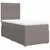 Produktbild 2 för Ramsäng med madrass taupe 80x200 cm tyg