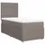 Produktbild 2 för Ramsäng med madrass taupe 90x190 cm tyg