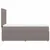 Produktbild 5 för Ramsäng med madrass taupe 90x190 cm tyg