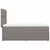 Produktbild 5 för Ramsäng med madrass taupe 90x190 cm tyg
