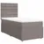 Produktbild 2 för Ramsäng med madrass taupe 90x190 cm tyg