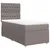 Produktbild 2 för Ramsäng med madrass taupe 90x200 cm tyg