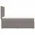 Produktbild 5 för Ramsäng med madrass taupe 100x200 cm tyg