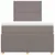 Produktbild 4 för Ramsäng med madrass taupe 120x190 cm tyg