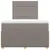 Produktbild 4 för Ramsäng med madrass taupe 120x190 cm tyg