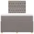 Produktbild 4 för Ramsäng med madrass taupe 120x190 cm tyg
