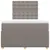 Produktbild 4 för Ramsäng med madrass taupe 120x190 cm tyg