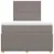 Produktbild 4 för Ramsäng med madrass taupe 120x200 cm tyg