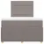 Produktbild 4 för Ramsäng med madrass taupe 120x200 cm tyg