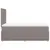 Produktbild 5 för Ramsäng med madrass taupe 120x200 cm tyg