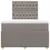 Produktbild 4 för Ramsäng med madrass taupe 120x200 cm tyg