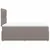 Produktbild 5 för Ramsäng med madrass taupe 120x200 cm tyg