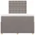 Produktbild 4 för Ramsäng med madrass taupe 120x200 cm tyg