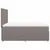 Produktbild 5 för Ramsäng med madrass taupe 140x190 cm tyg