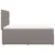 Produktbild 5 för Ramsäng med madrass taupe 140x200 cm tyg