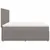 Produktbild 5 för Ramsäng med madrass taupe 180x200 cm tyg