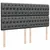 Produktbild 7 för Ramsäng med madrass mörkgrå 180x200 cm tyg