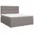 Produktbild 2 för Ramsäng med madrass taupe 180x200 cm tyg