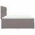 Produktbild 5 för Ramsäng med madrass taupe 180x200 cm tyg