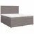 Produktbild 2 för Ramsäng med madrass taupe 200x200 cm tyg