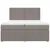 Produktbild 4 för Ramsäng med madrass taupe 200x200 cm tyg