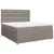 Produktbild 2 för Ramsäng med madrass taupe 200x200 cm tyg