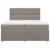 Produktbild 4 för Ramsäng med madrass taupe 200x200 cm tyg