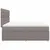 Produktbild 5 för Ramsäng med madrass taupe 200x200 cm tyg