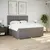 Produktbild 3 för Ramsäng med madrass taupe 200x200 cm tyg