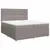 Produktbild 4 för Ramsäng med madrass taupe 200x200 cm tyg