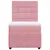 Produktbild 4 för Ramsäng med madrass rosa 90x190 cm sammet