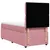 Produktbild 6 för Ramsäng med madrass rosa 90x190 cm sammet