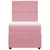 Produktbild 4 för Ramsäng med madrass rosa 90x200 cm sammet