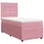 Produktbild 2 för Ramsäng med madrass rosa 100x200 cm sammet