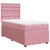 Produktbild 2 för Ramsäng med madrass rosa 100x200 cm sammet