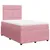 Produktbild 2 för Ramsäng med madrass rosa 120x190 cm sammet