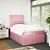 Produktbild 3 för Ramsäng med madrass rosa 120x190 cm sammet