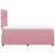 Produktbild 5 för Ramsäng med madrass rosa 120x190 cm sammet