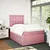 Produktbild 3 för Ramsäng med madrass rosa 120x190 cm sammet