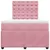 Produktbild 4 för Ramsäng med madrass rosa 120x190 cm sammet