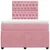 Produktbild 4 för Ramsäng med madrass rosa 120x200 cm sammet