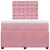 Produktbild 4 för Ramsäng med madrass rosa 120x200 cm sammet