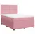 Produktbild 2 för Ramsäng med madrass rosa 140x190 cm sammet