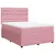 Produktbild 2 för Ramsäng med madrass rosa 140x190 cm sammet